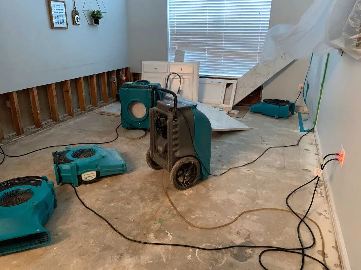 Dehumidifier in flood-cut room for Water Extraction & Removal in Georgetown